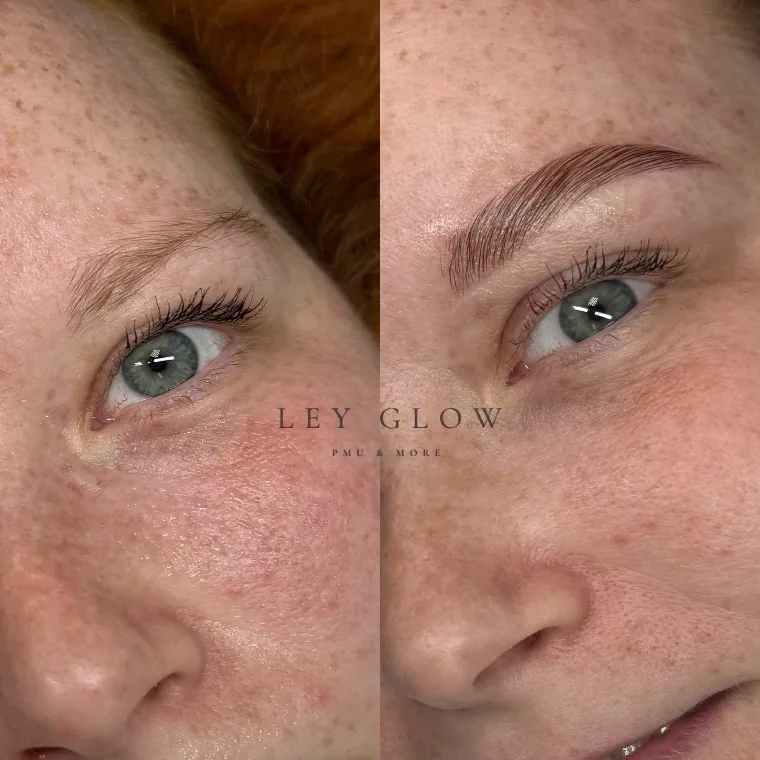 Brow Lift – Vorher / Nachher Ergebnis · PMU Rotenburg (Wümme)