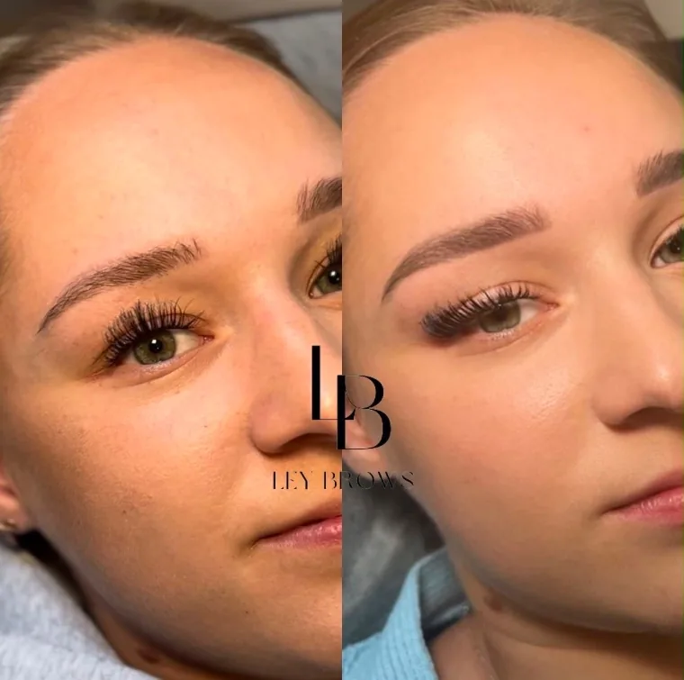 Powder Brows – Vorher / Nachher Ergebnis · PMU Rotenburg (Wümme)